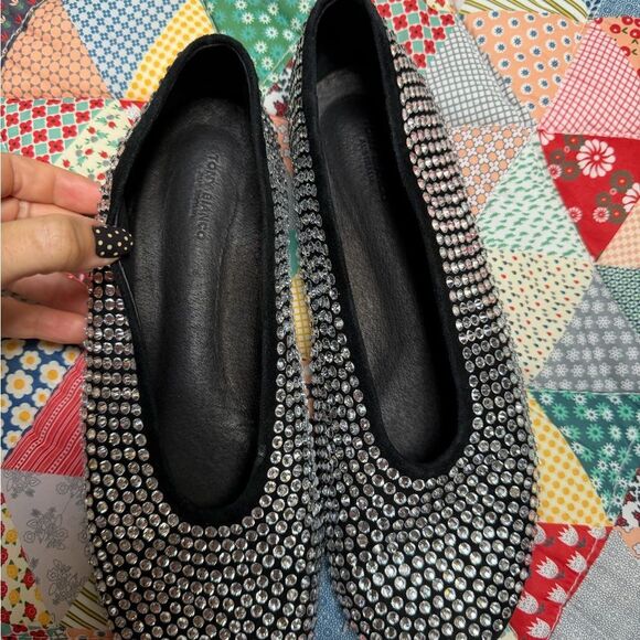 Studded Black Flats Tony Bianca size 9 1/2 women us - Picture 4 of 4